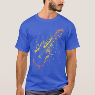 T-shirt Guitar Guitarist Player Rock Musician Music Notes3