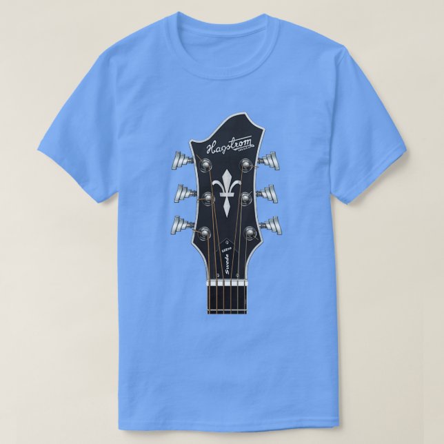 T-SHIRT GUITAR HEADSTOCK ART HAGSTROM ULTRA SWEDE (Design devant)