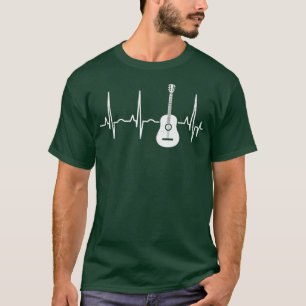 T-shirt Guitar Heartbeat Guitar Player Music Band Guitaris