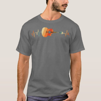 T-shirt Guitar heartbeat shirt, vintage guitar, guitar t s