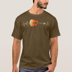 T-shirt Guitar heartbeat shirt, vintage guitar, guitar t s