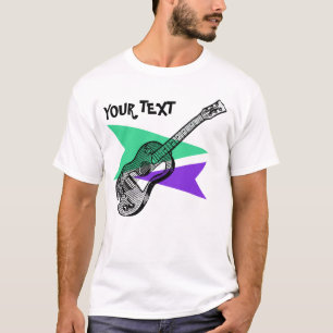 T-shirt Guitar Hero Musique Retro Illustration personnalis