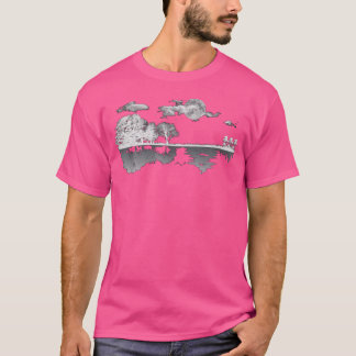 T-shirt Guitar Lake Shadow Love Guitare Musicien