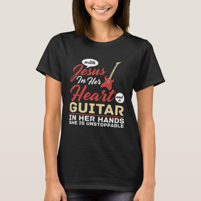 T-shirt Guitar Lesson Guitarist Beginner Music Instrument  (Devant)