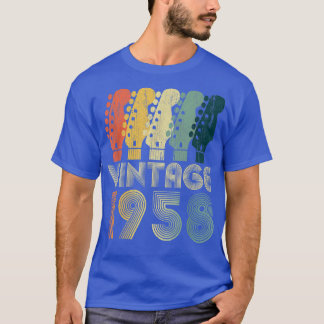 T-shirt Guitar Lover 64 Year Old Toxits Vintage 1958 Limit