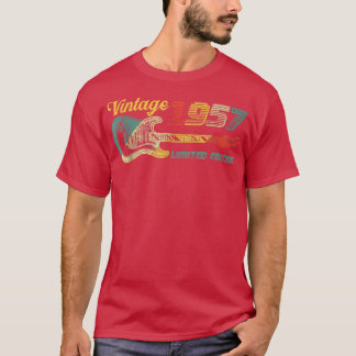 T-shirt Guitar Lover 65Year Old Vintage 1957 Limited Editi
