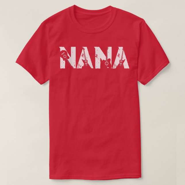 T-shirt Guitar Lover Guitarist Nana Funny Music Mothers Da (Design devant)