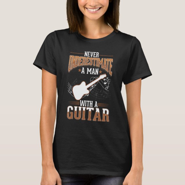 T-shirt Guitar Man Electric Guitar Acoustic Guitar Guitari (Devant)