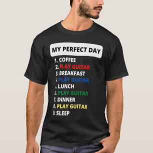 T-shirt Guitar Mon Jour Parfait Calendrier Guitariste