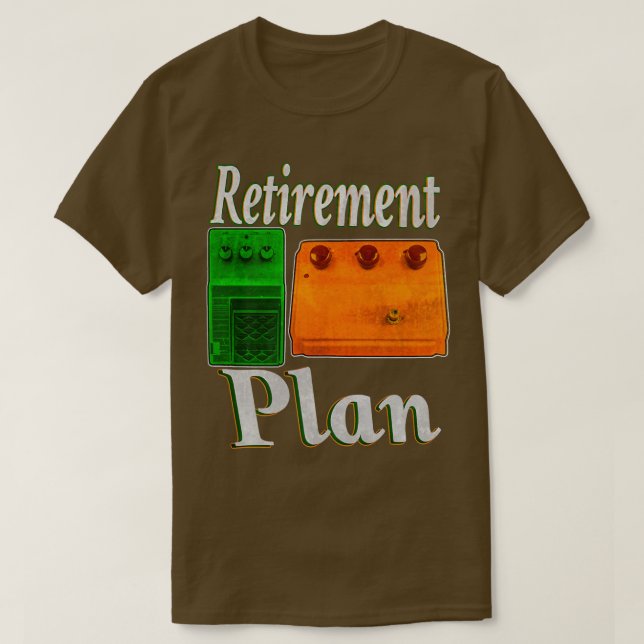 T-shirt Guitar pedal plan retirement guitar pedals clone t (Design devant)