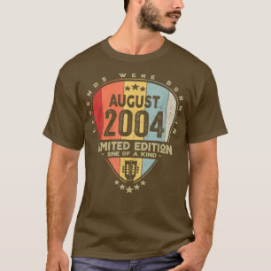 T-shirt Guitar PickLegends Sont Nés En Août 2004 Guitare