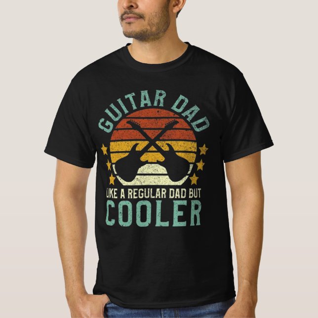 T-shirt Guitar Player Dad Vintage (Devant)