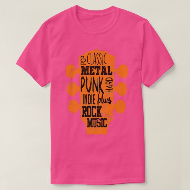 T-shirt Guitar Rock Music Punk Rock Classic Rocker Guitari (Design devant)