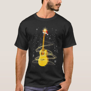T-shirt Guitar Santa Hat
