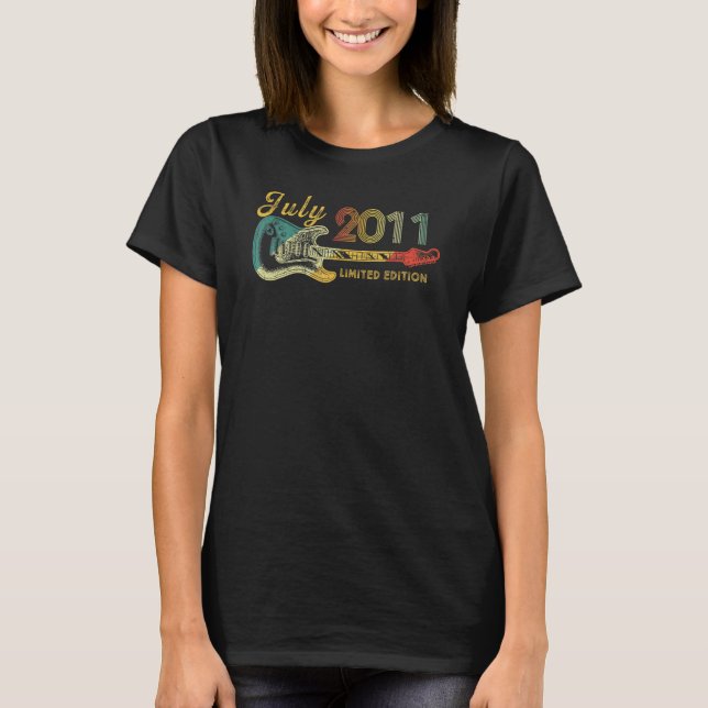 T-shirt Guitare 11 ans Juillet 2011 (Devant)