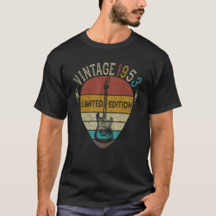 T-shirt Guitare 69 ans Vintage 1953 1
