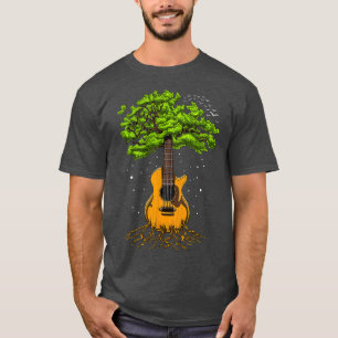 T-shirt Guitare Acoustique Arbre De Vie Zen Yoga
