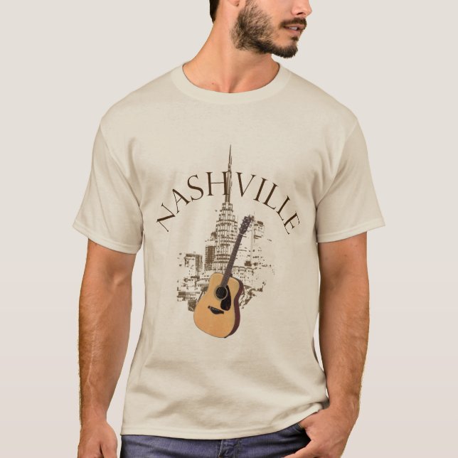 T-shirt Guitare acoustique de Nashville (Devant)