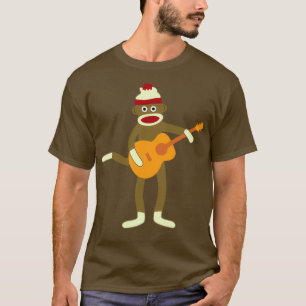 T-shirt Guitare acoustique de singe-Sock