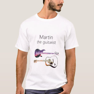 T-shirt Guitare acoustique Nature Forêt Musique Basse Guit