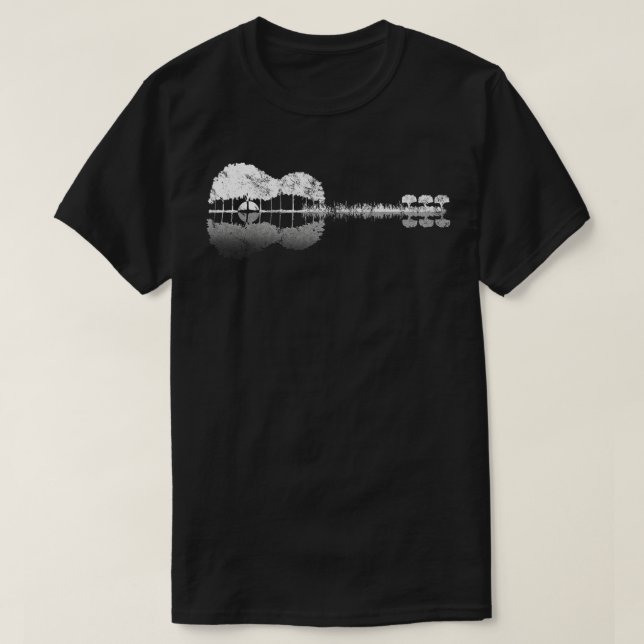 T-shirt Guitare acoustique Treeline Sunset Si String Guita (Design devant)