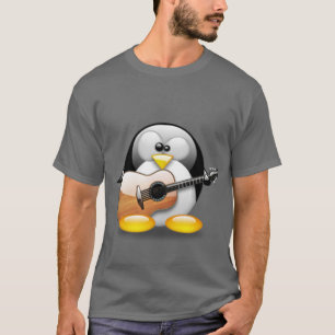 T-shirt Guitare acoustique Tux (Linux Tux)