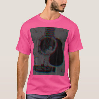 T-shirt Guitare Acoustique Vintage Classique Pour Guitare 