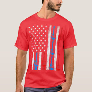 T-shirt Guitare américaine 4 juillet guitare patriotique
