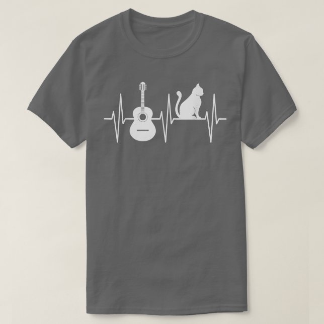 T-shirt Guitare Amoureux des chats musicien Guitariste Gui (Design devant)