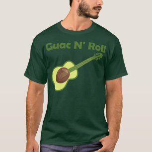 T-shirt Guitare Avocado Rock N Roll Funny Guitares