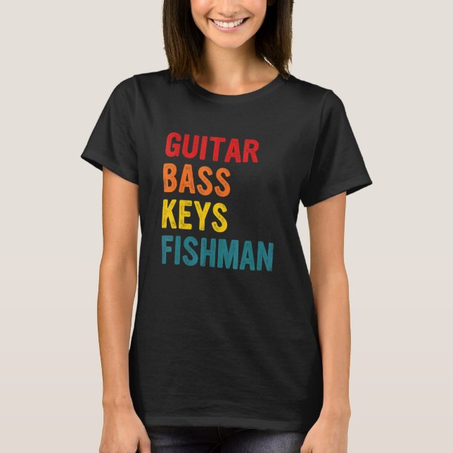 T-shirt Guitare Basse Clés Fishman (Devant)