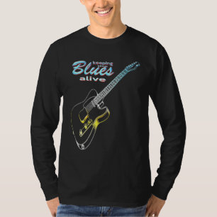 T-shirt Guitare Blues Garder Le Blues En Vie