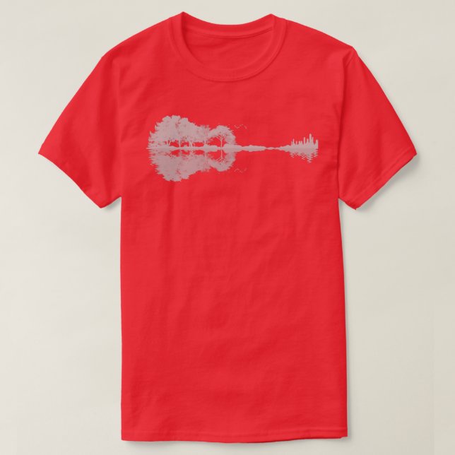 T-shirt Guitare bois guitare forêt acheter guitare apprend (Design devant)