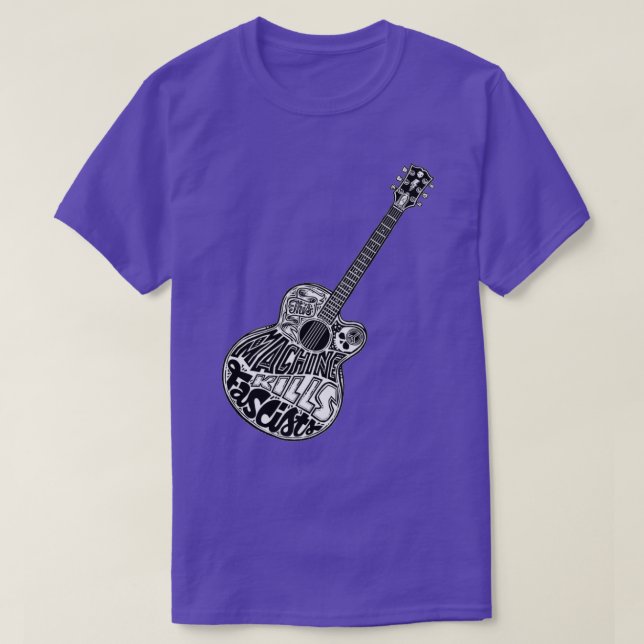 T-shirt Guitare Cette machine tue les fascistes (Design devant)