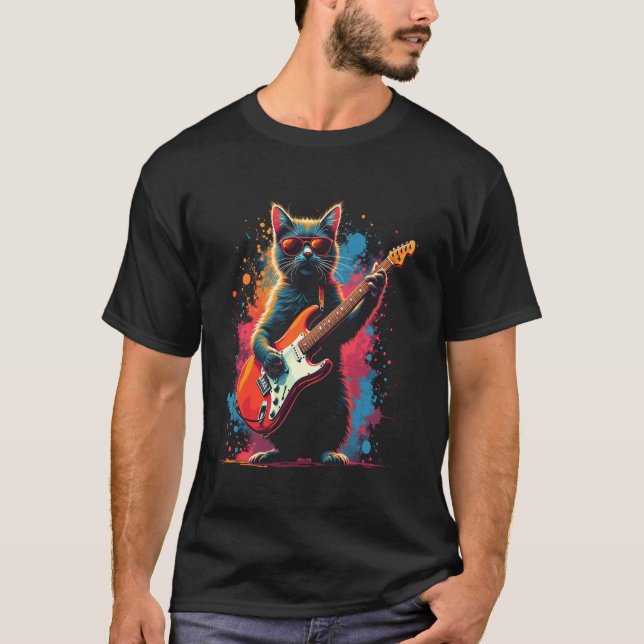 T-shirt Guitare chats (Devant)