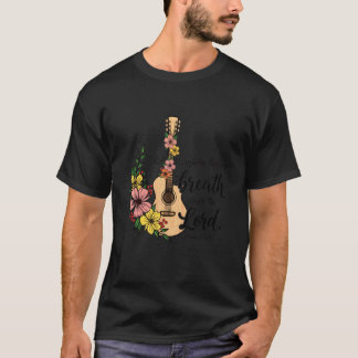 T-shirt Guitare chrétienne florale Psaume 1506 Écriture Mu