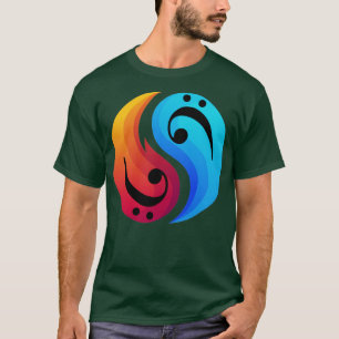 T-shirt Guitare Clef Yin Et Yang Bass