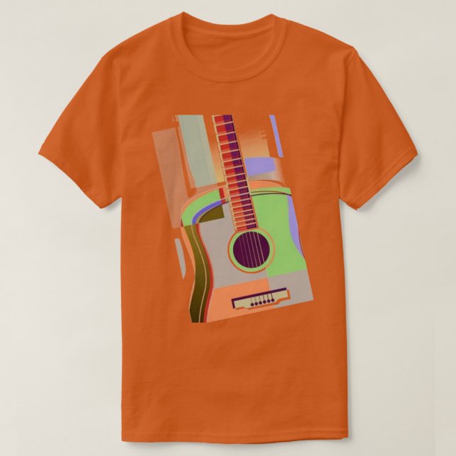 T-shirt guitare coloré (Design devant)