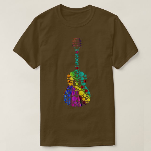 T-shirt Guitare colorée (Design devant)