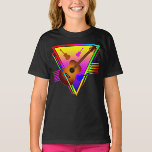 T-shirt Guitare Colorée Rétro
