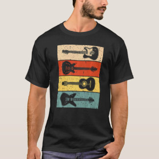 T-shirt Guitare cool Pour Hommes Femmes Guitare Vintage Gu