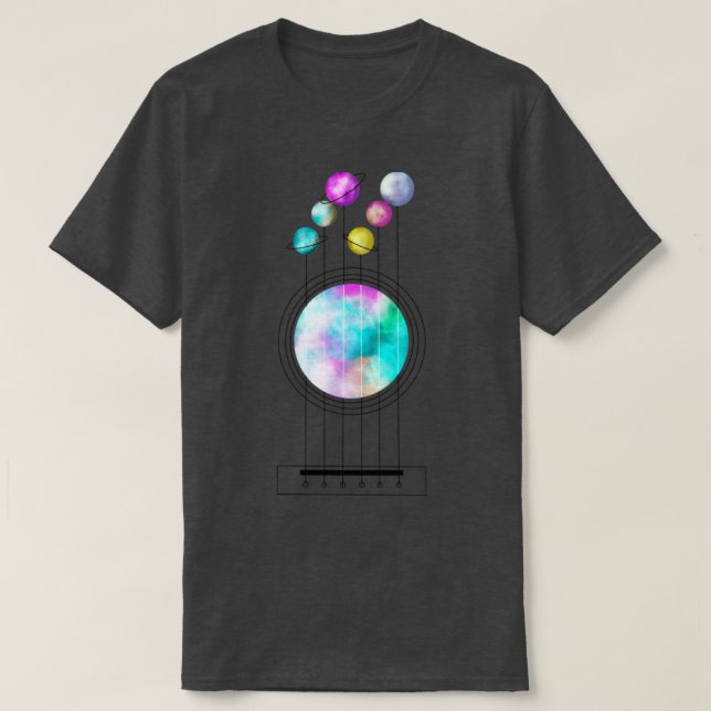 T-shirt Guitare cosmique (Design devant)