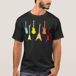 T-shirt Guitare d'amour Différentes guitares Joueur de gui
