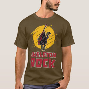 T-shirt Guitare de bande électrique Squelette GuitaristeSq