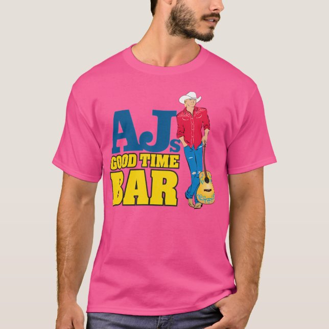 T-shirt Guitare de bar à bon temps Ajs (Devant)