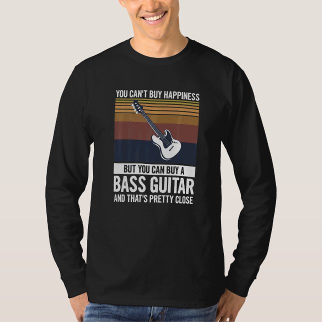T-shirt Guitare De Basse Aux Instruments Pour Une Basse Gu (Devant)