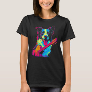 T-shirt Guitare de chien Border Collie
