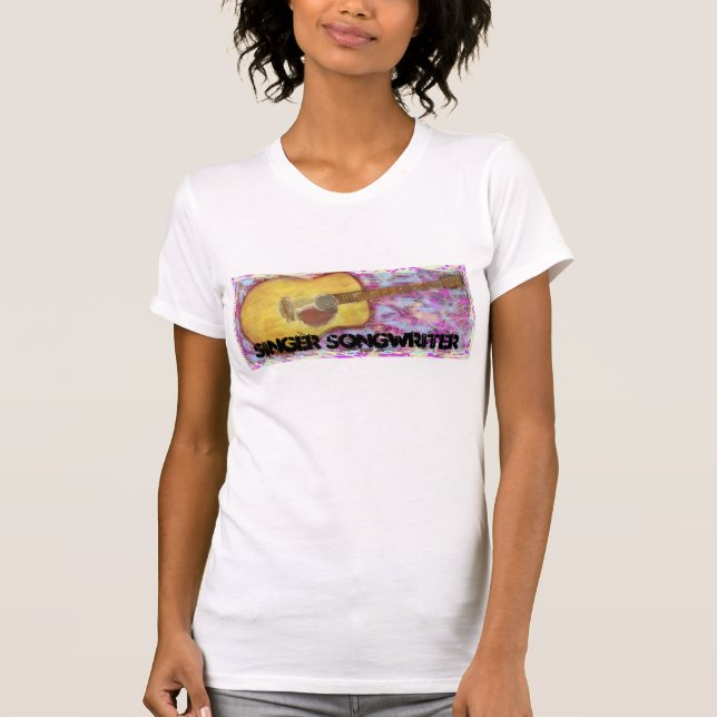 T-shirt Guitare de compositeur de chanteur (Devant)