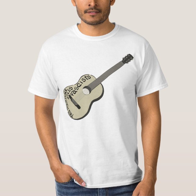 T-shirt Guitare de Guthrie "Cette machine tue les fasciste (Devant)