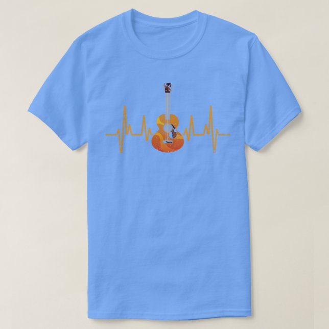 T-shirt Guitare de Heartbeat Instrument de musique Guitari (Design devant)